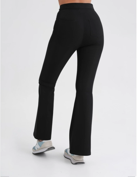 Spodnie Damskie Flare - BLACK