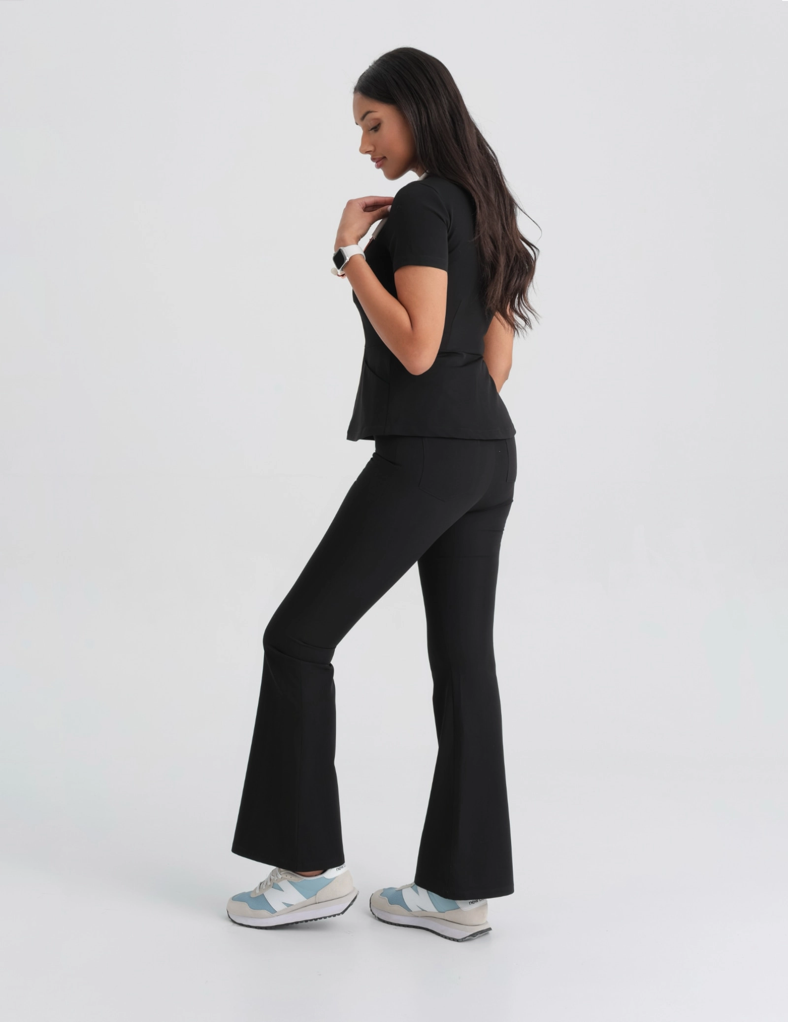 Spodnie Damskie Flare - BLACK