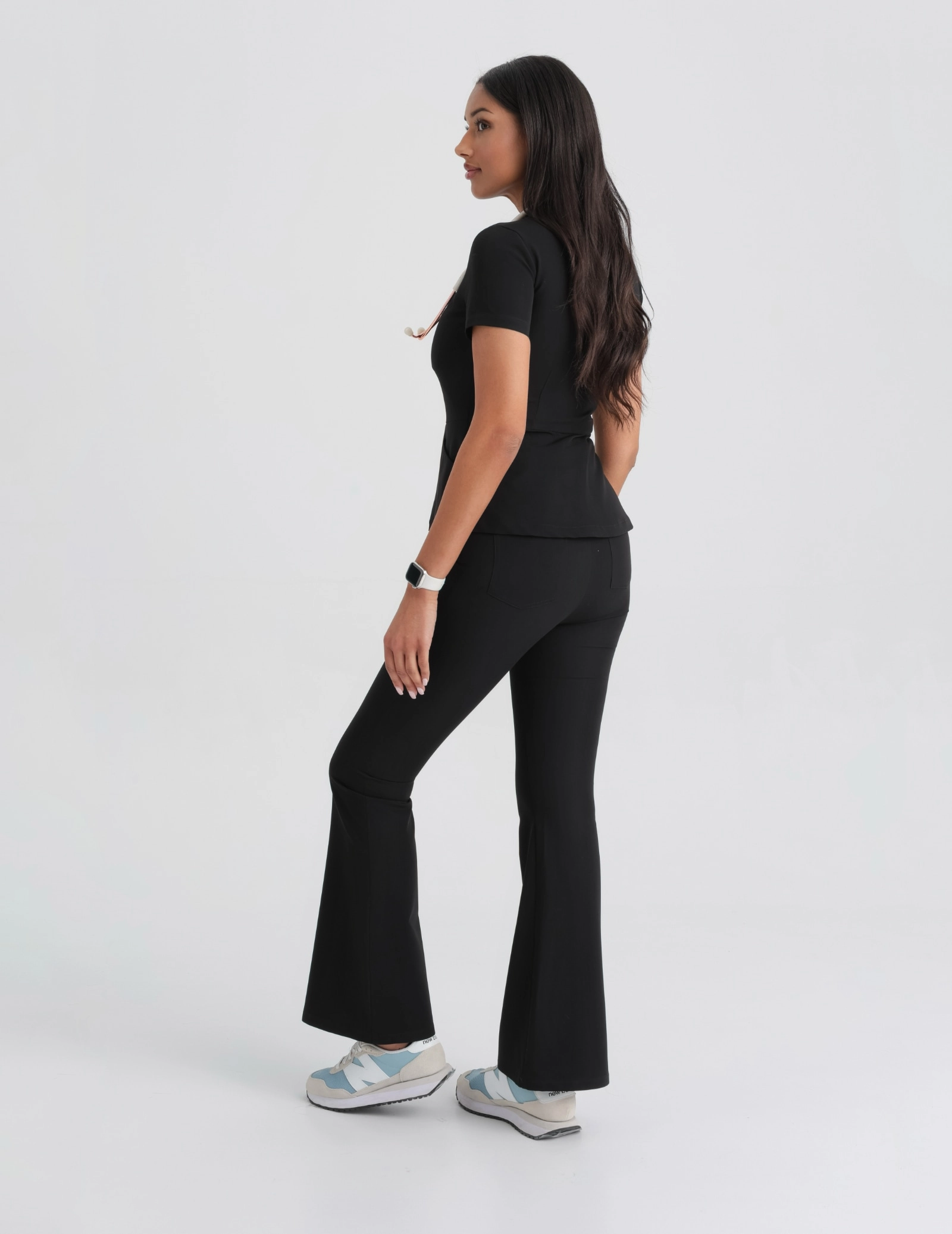 Spodnie Damskie Flare - BLACK