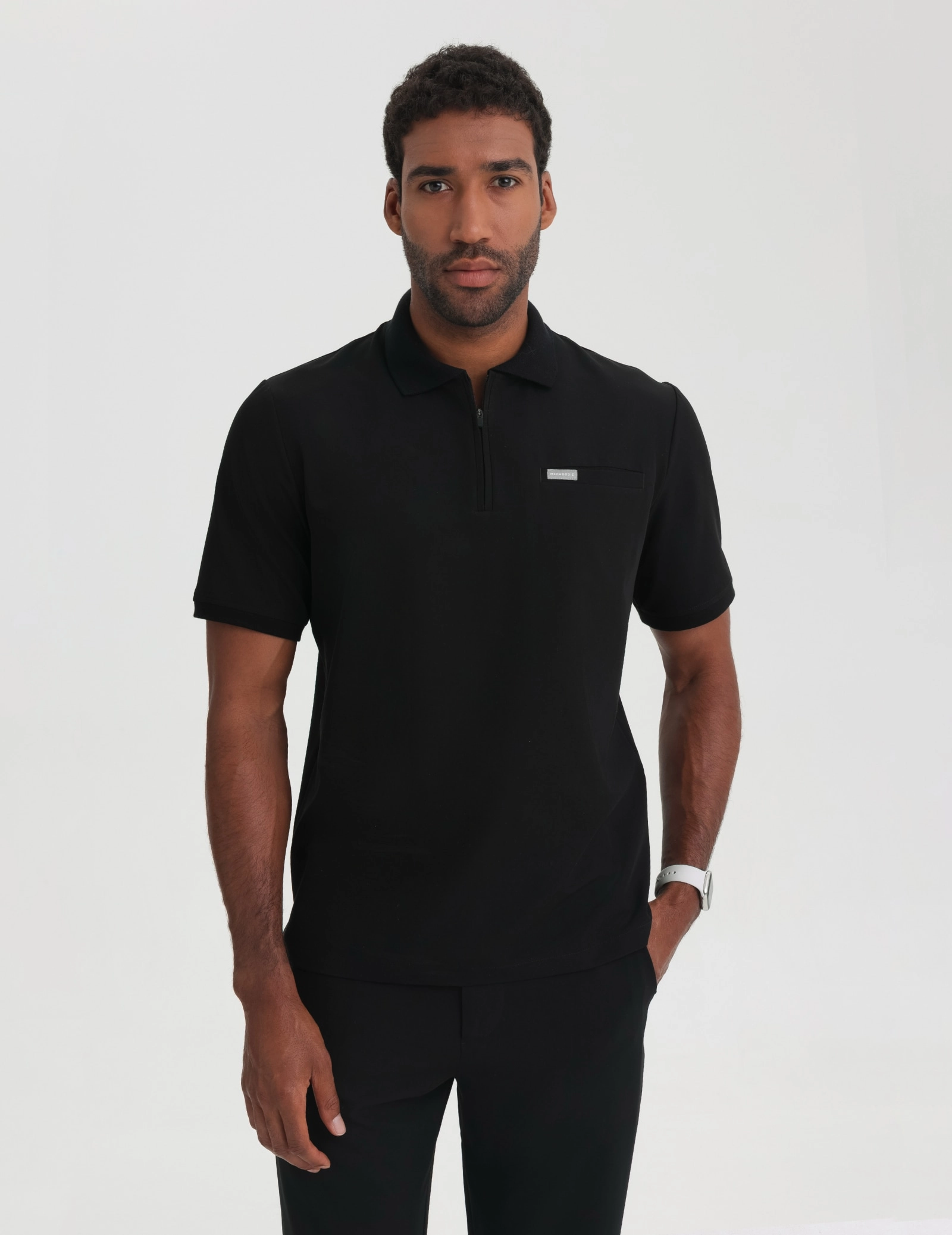 Bluza Medyczna Polo Męska - BLACK