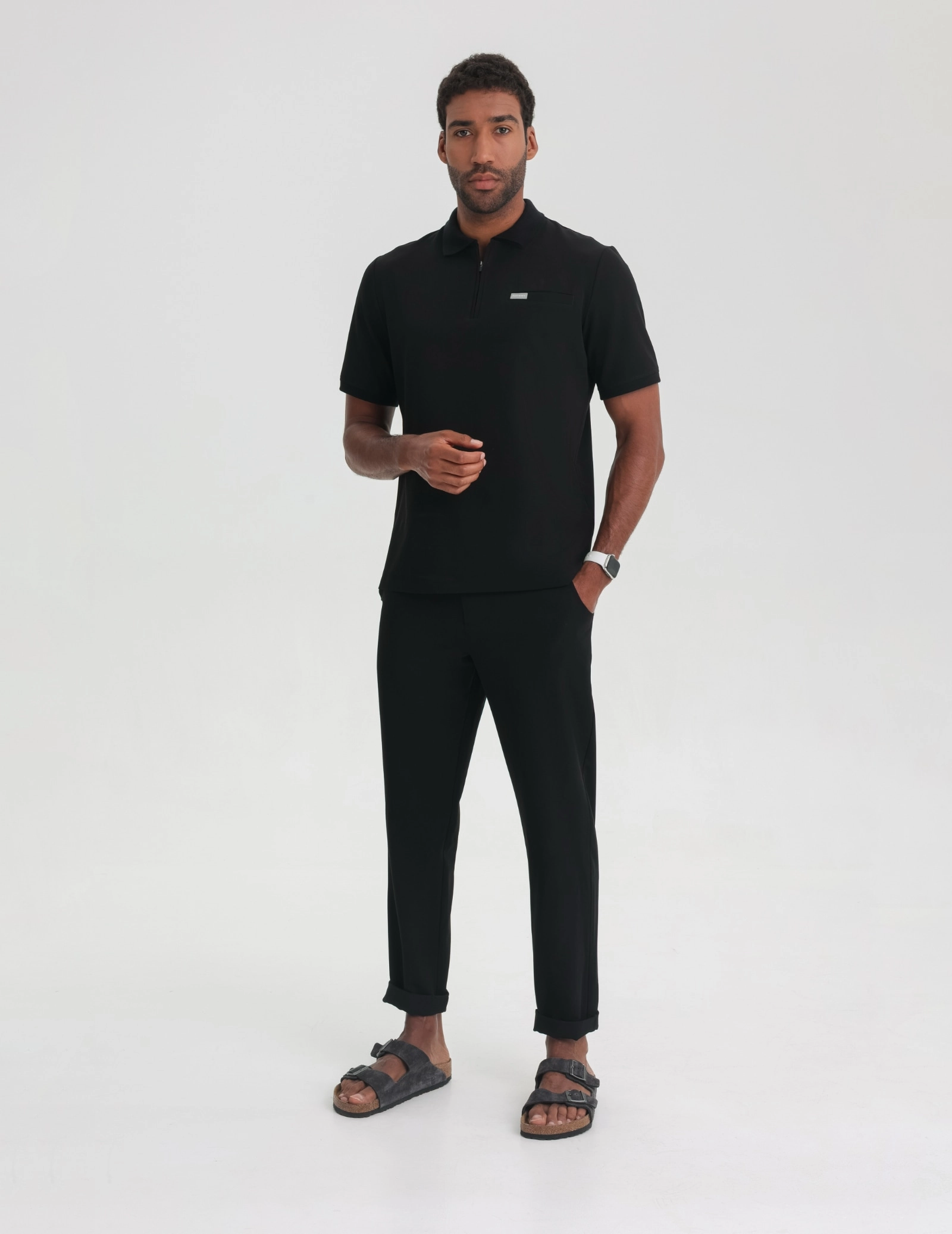 Bluza Medyczna Polo Męska - BLACK
