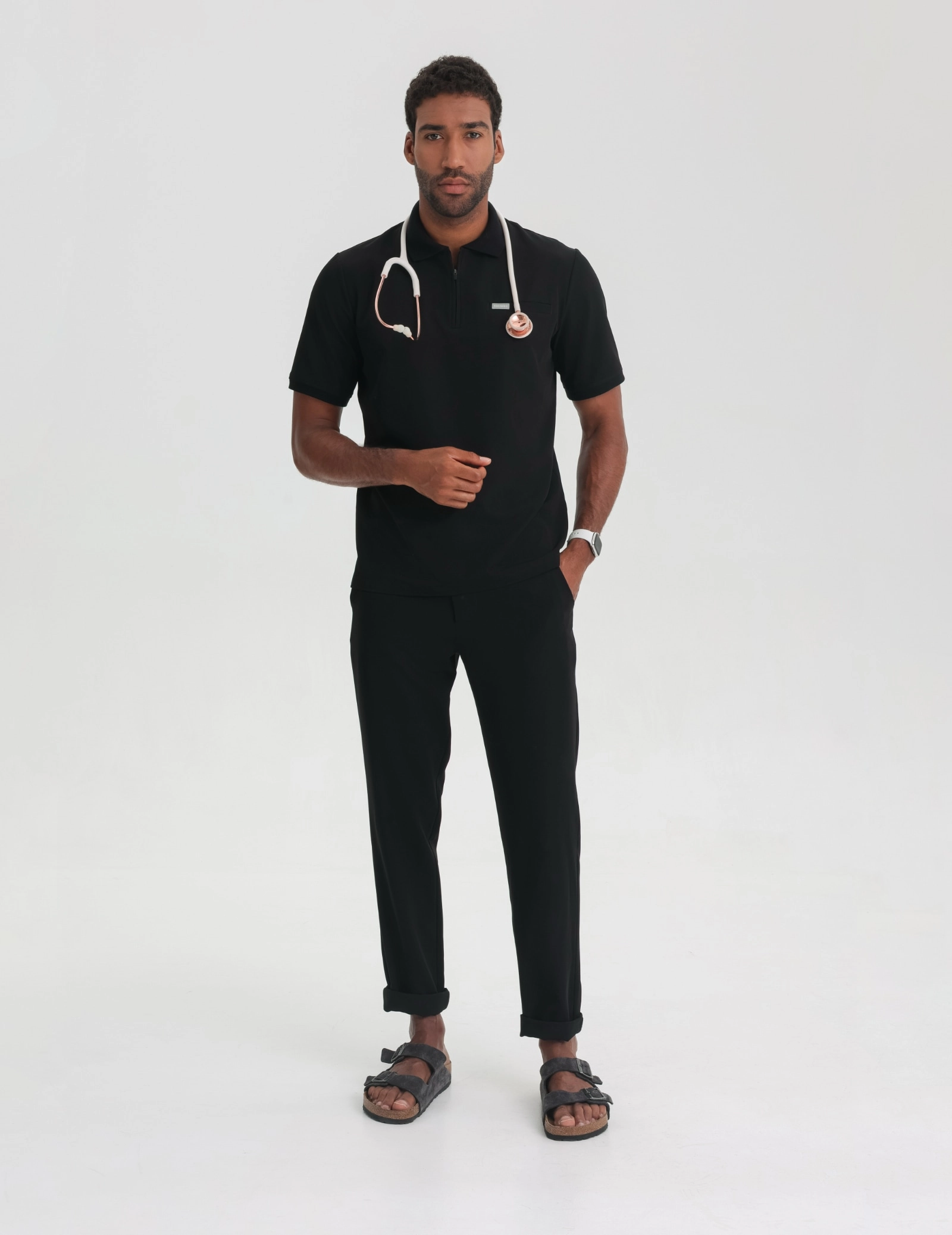 Bluza Medyczna Polo Męska - BLACK Bluza Medyczna Polo Męska - BLACK