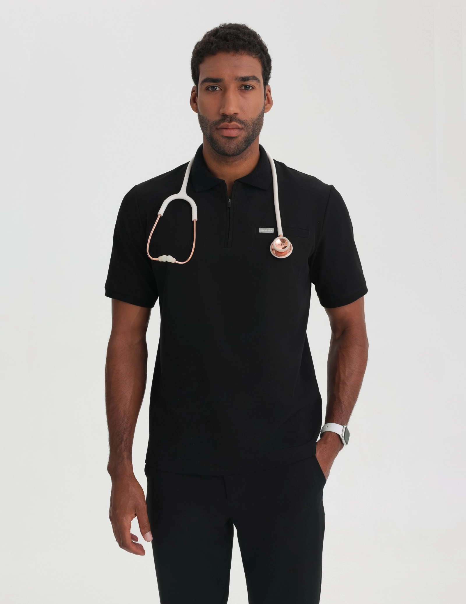 Bluza Medyczna Polo Męska - BLACK Bluza Medyczna Polo Męska - BLACK