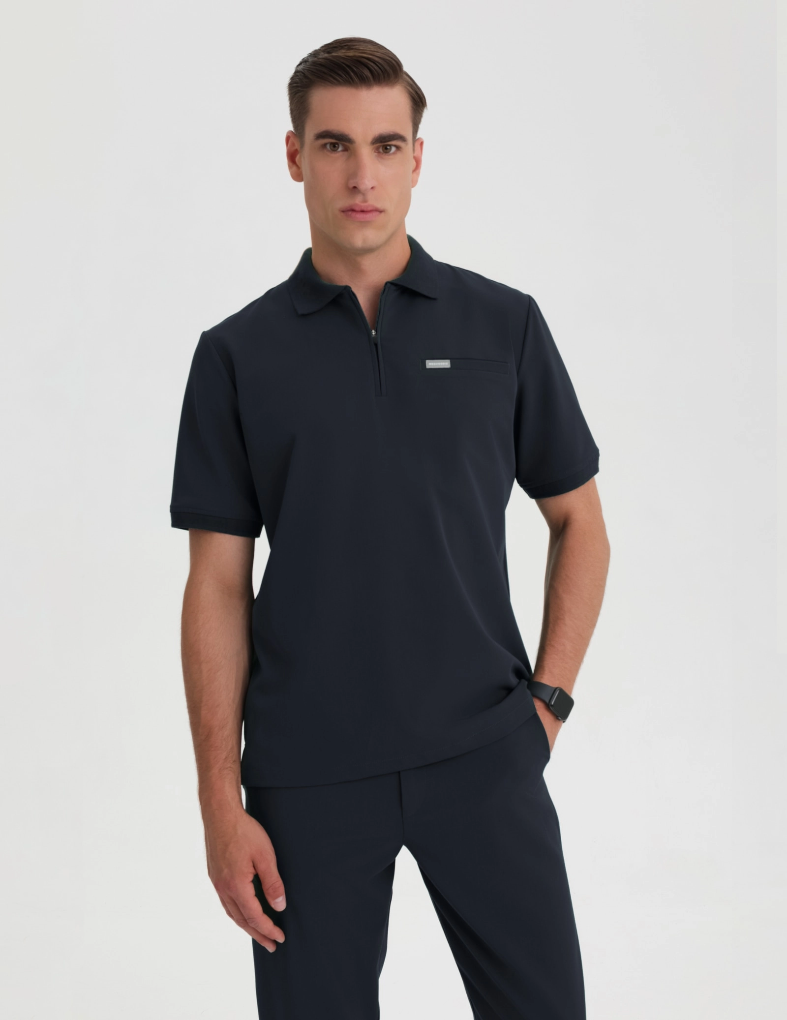 Bluza Medyczna Polo Męska - MIDNIGHT BLUE