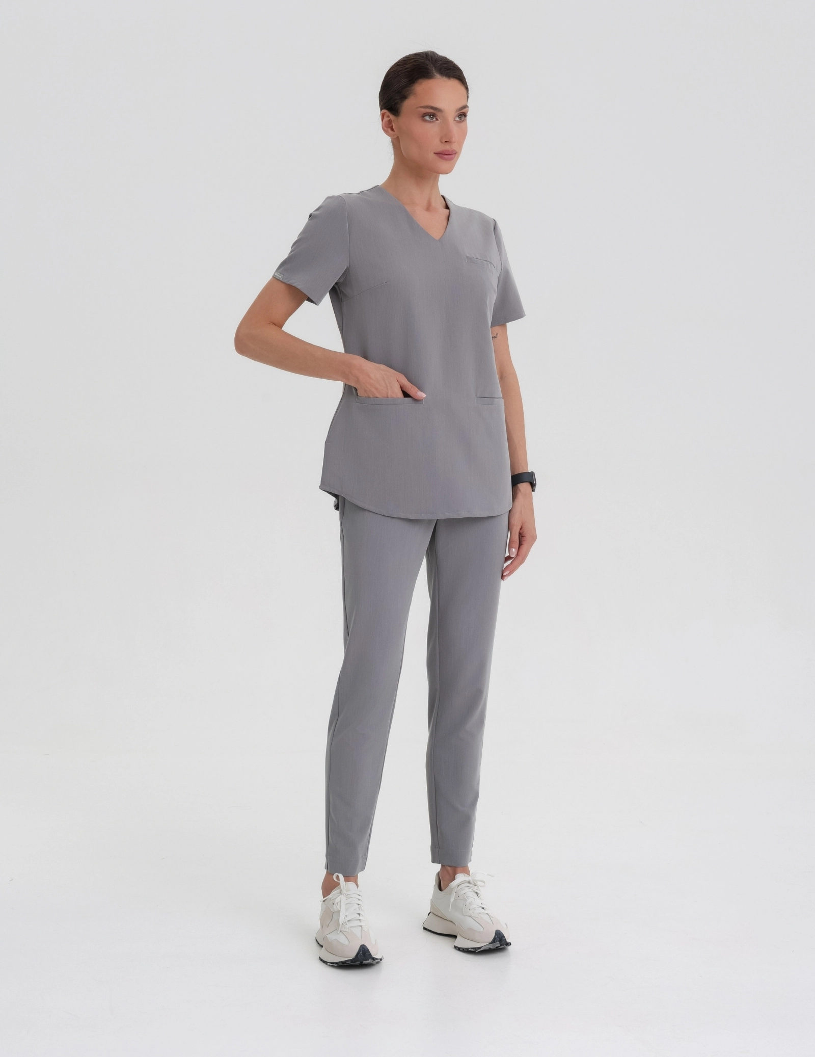 Bluza Medyczna Grace - SHARK GRAY