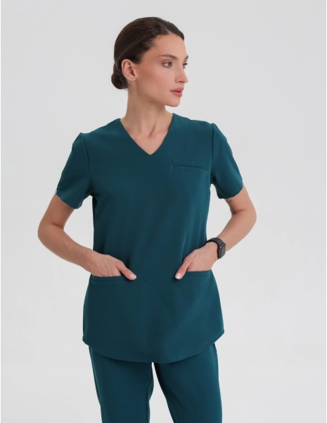 Bluza Medyczna Grace - DEEP GREEN
