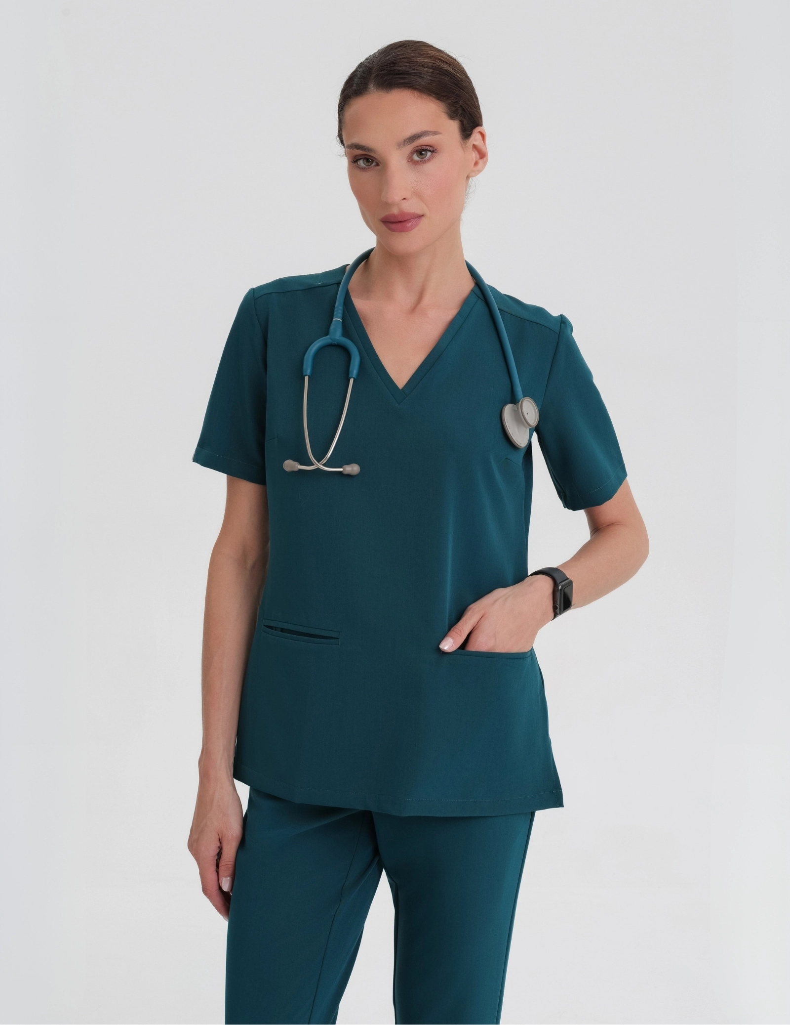 Bluza Medyczna Casy - DEEP GREEN