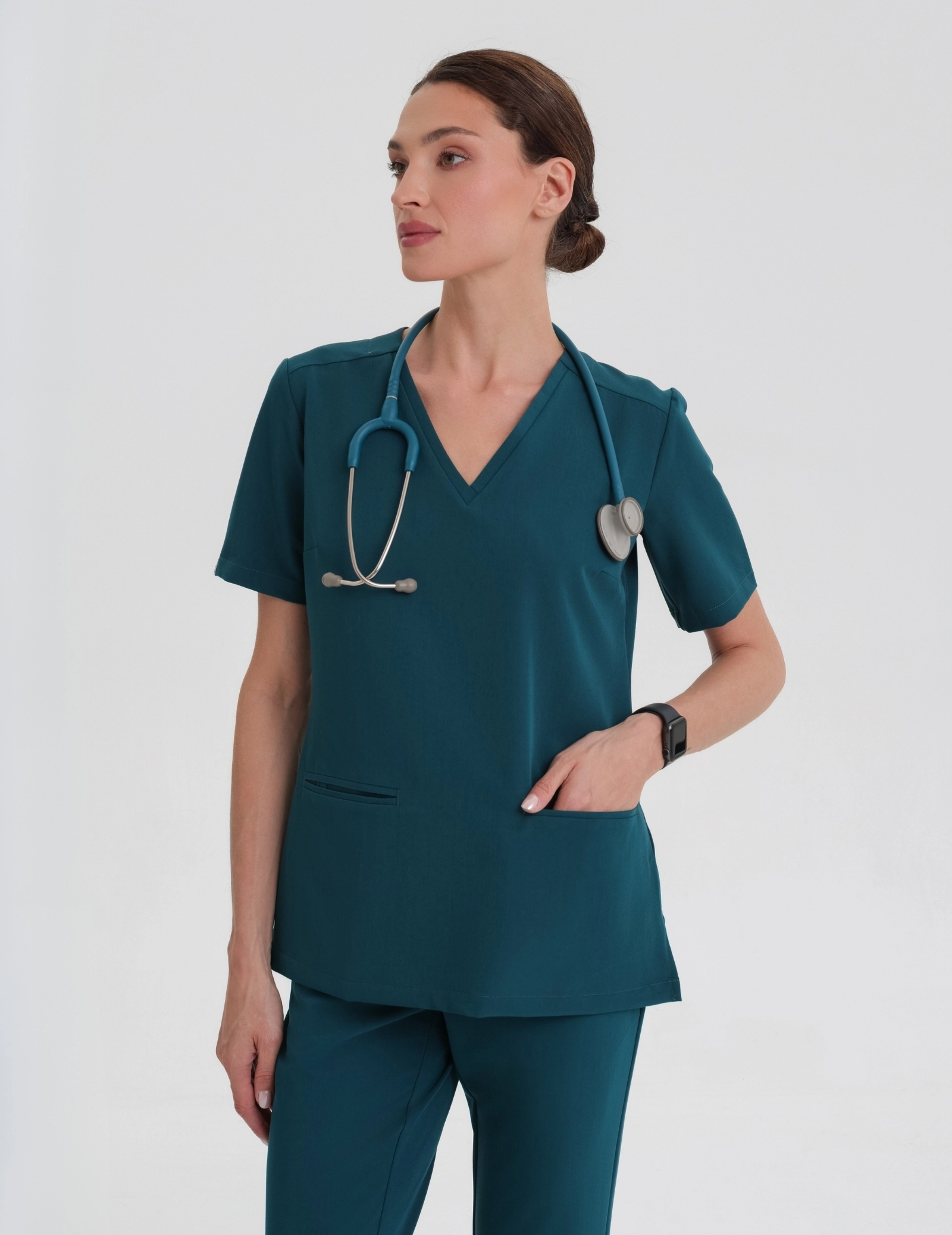 Bluza Medyczna Casy - DEEP GREEN