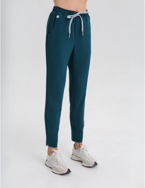 Spodnie Damskie Basic - DEEP GREEN