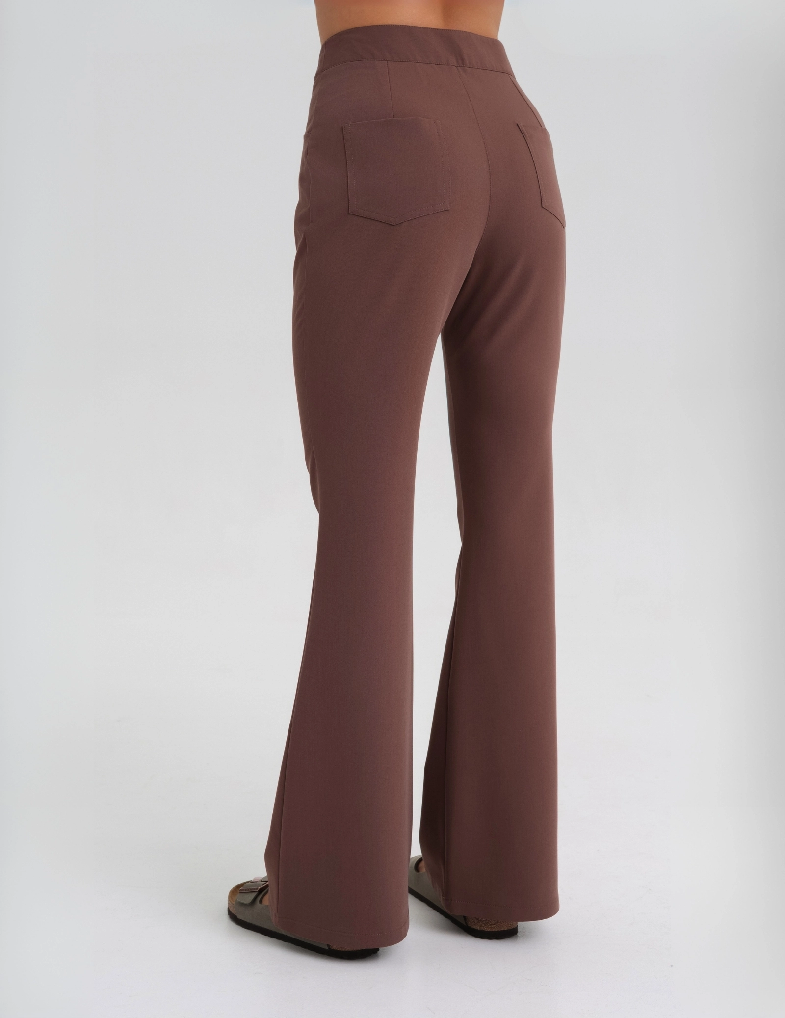 Spodnie Damskie Flare - MILKY BROWN