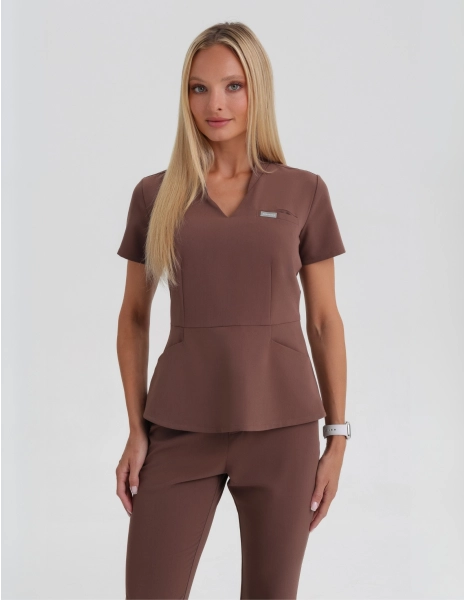Bluza Medyczna Kori - MILKY BROWN