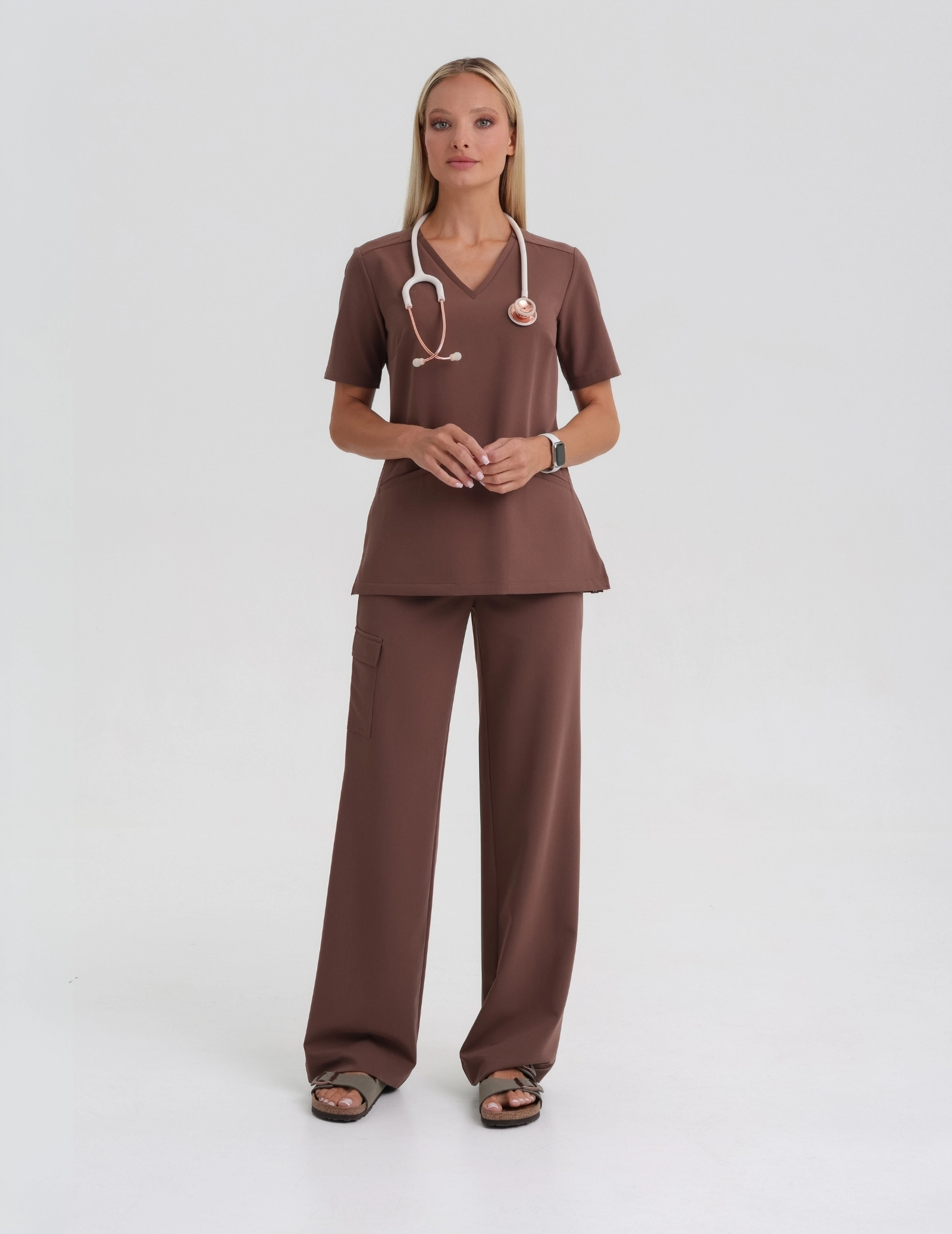 Bluza Medyczna Casy- MILKY BROWN