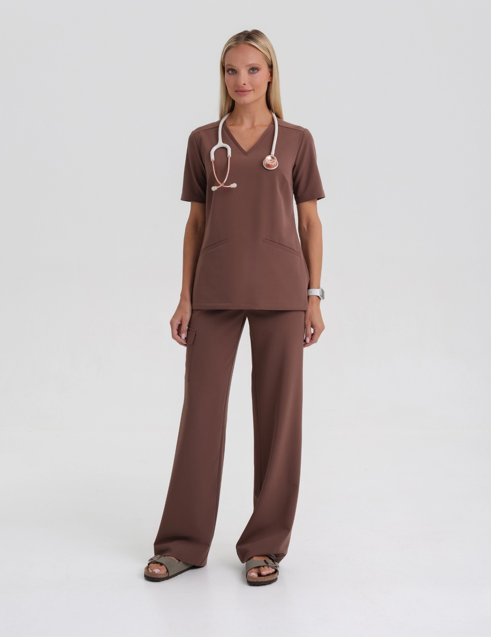 Bluza Medyczna Casy- MILKY BROWN