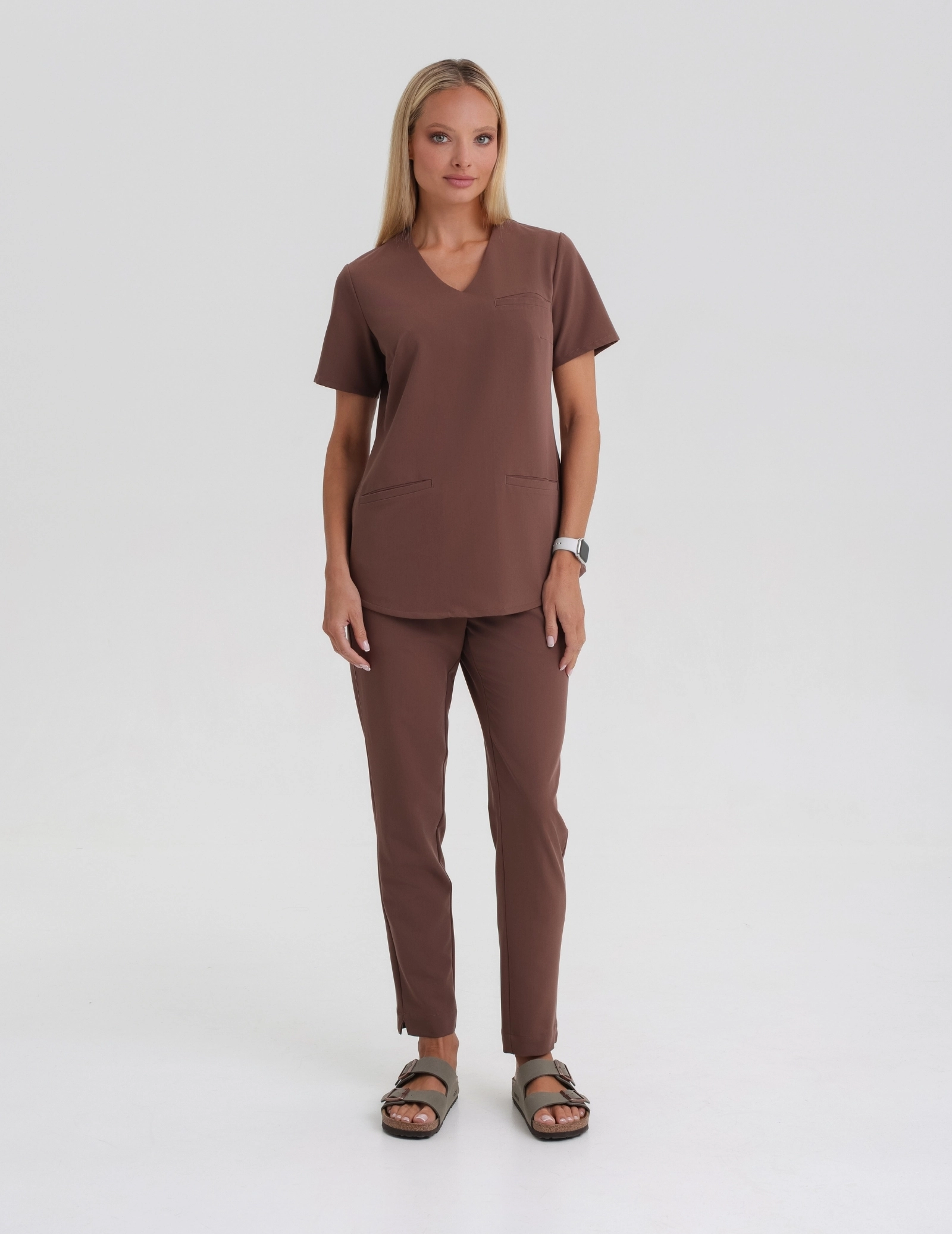 Spodnie Damskie Basic - MILKY BROWN