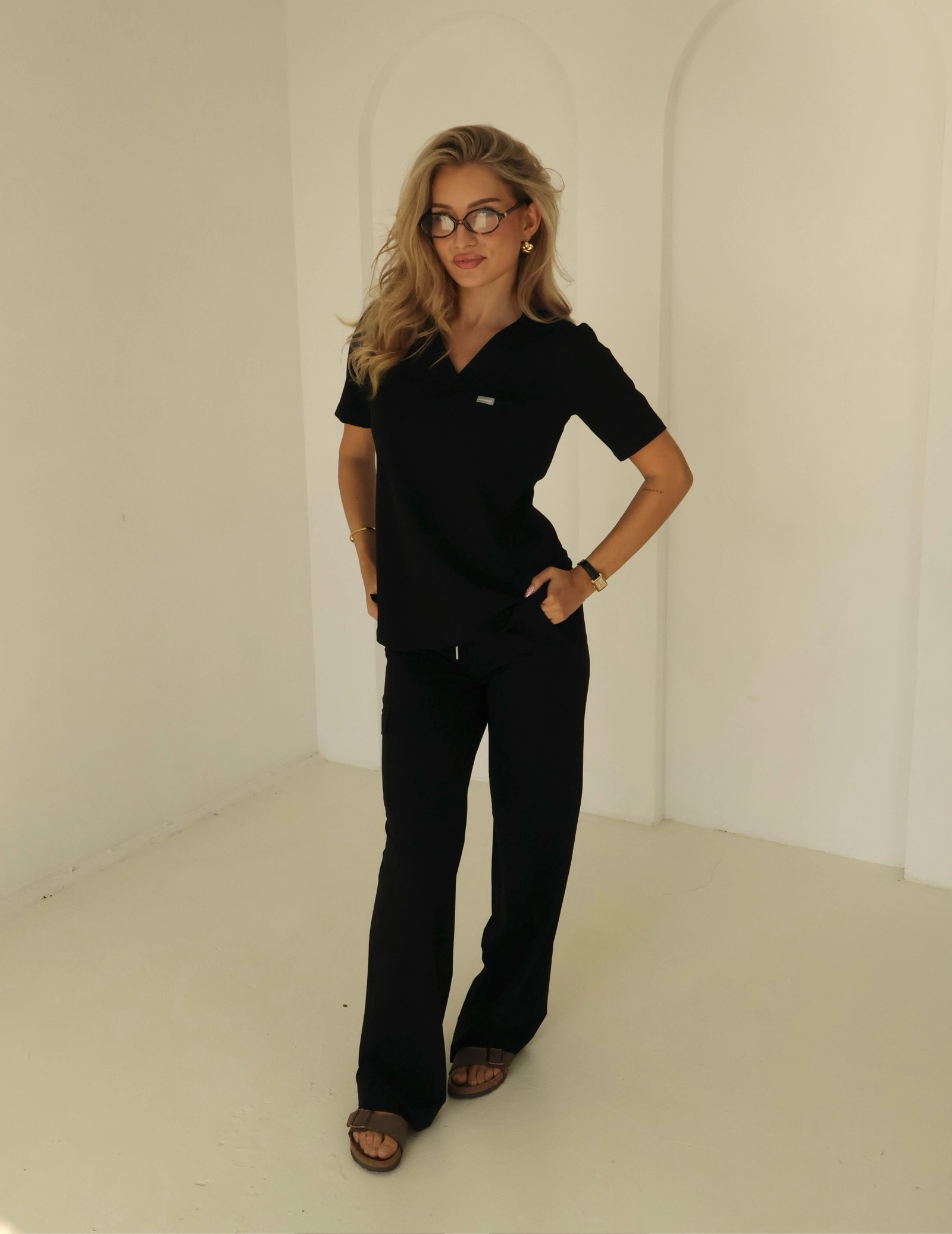Bluza Medyczna Raya One Pocket - BLACK