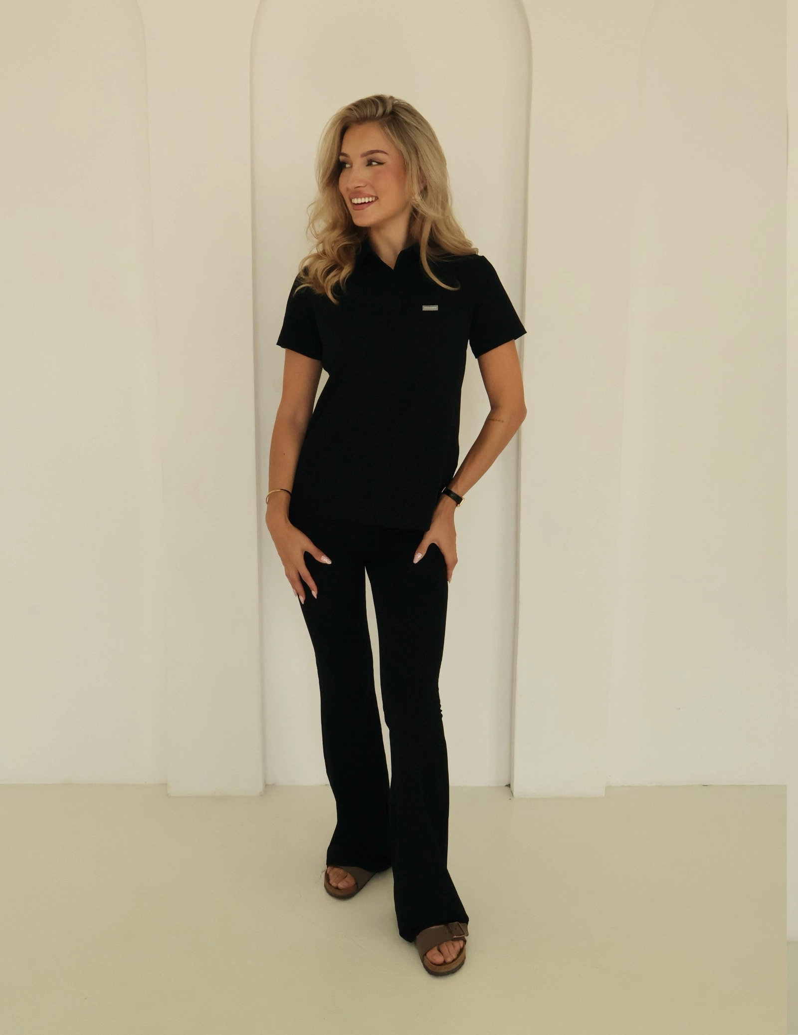 Bluza Medyczna Polo - BLACK
