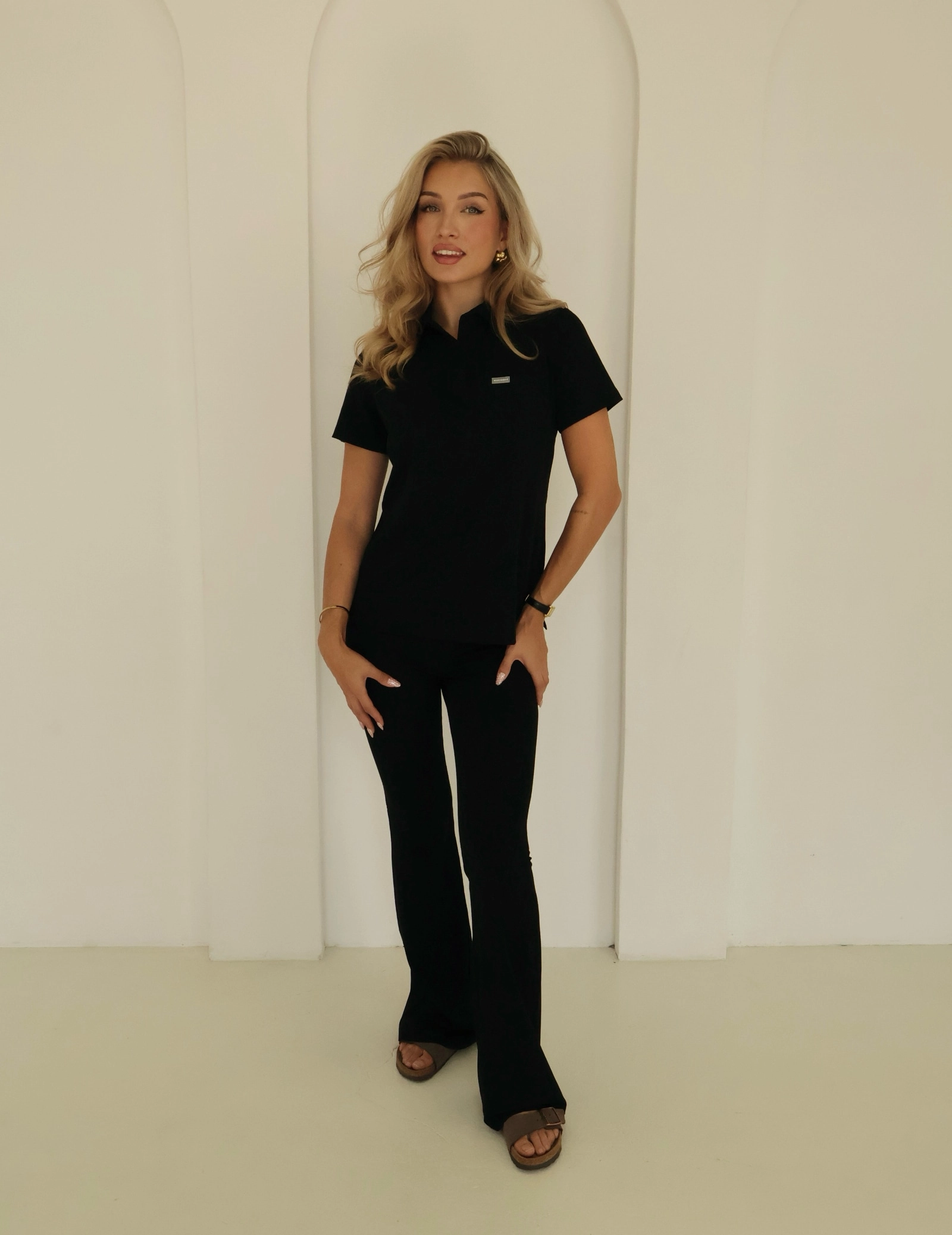 Bluza Medyczna Polo - BLACK
