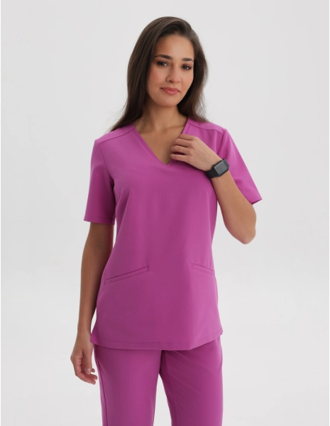 Bluza Medyczna Casy - ELECTRIC PINK