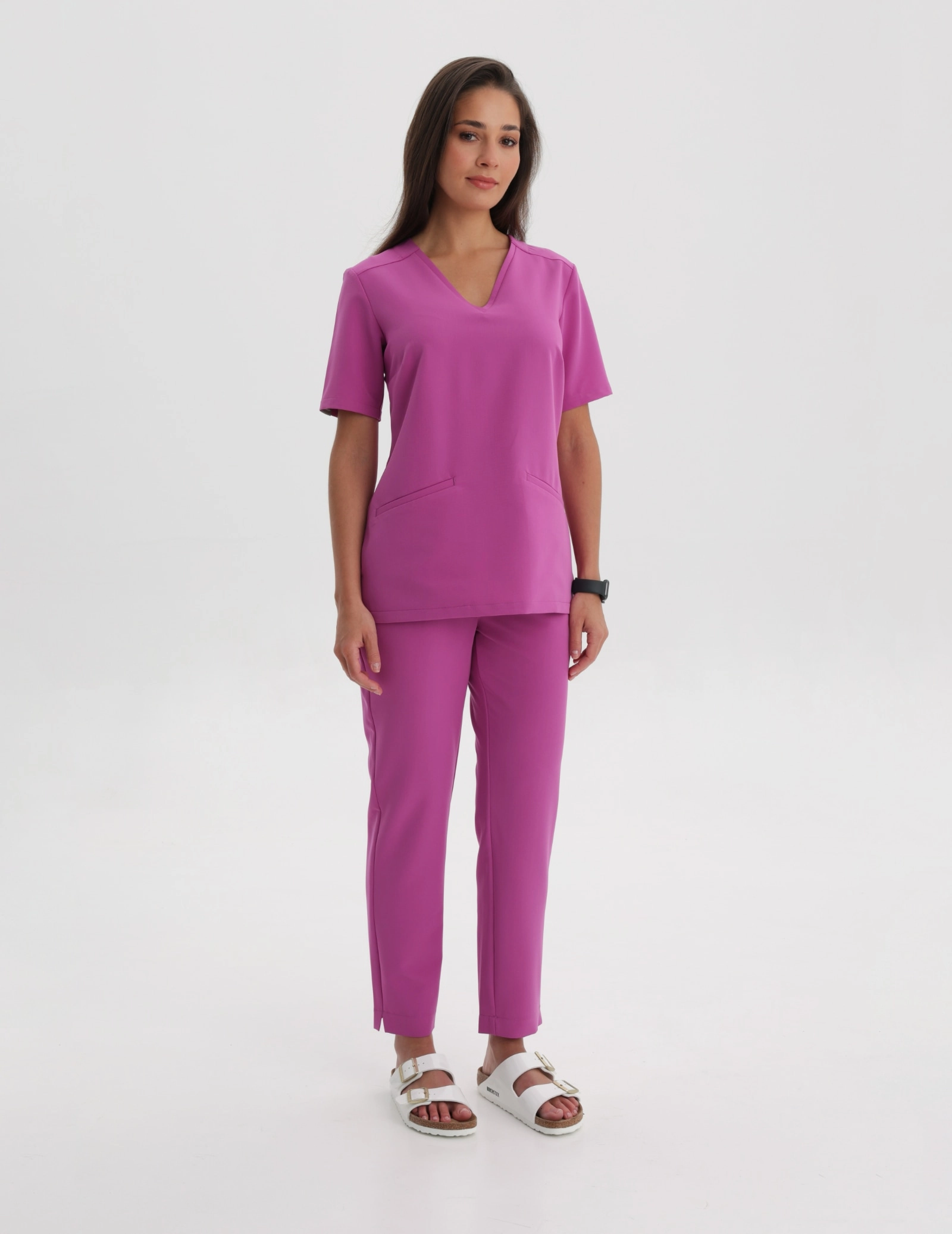 Spodnie damskie Basic - ELECTRIC PINK