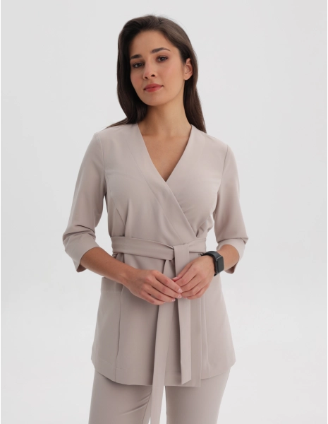 Bluza medyczna wiązana Rosalie - COCONUT