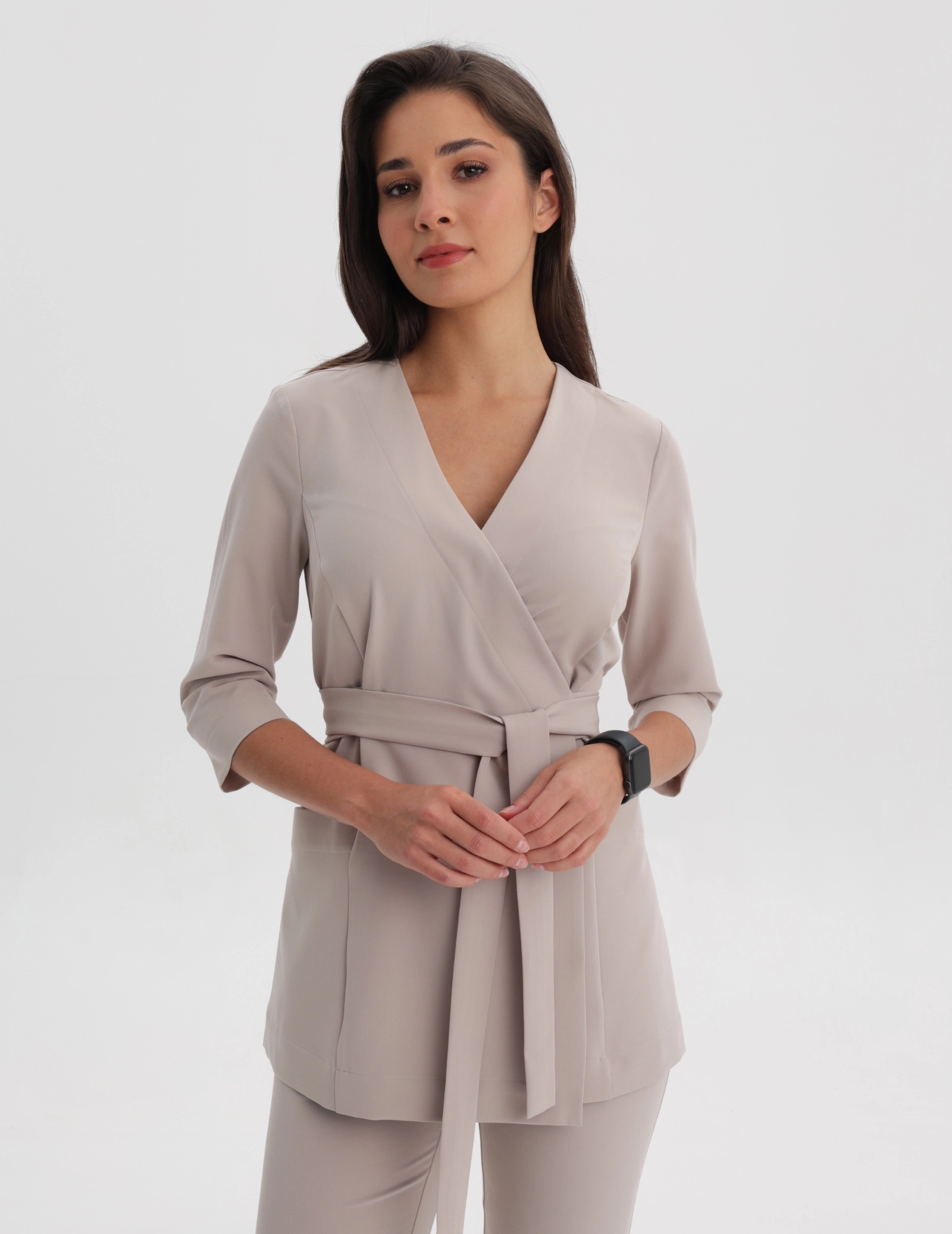 Bluza medyczna wiązana Rosalie - COCONUT