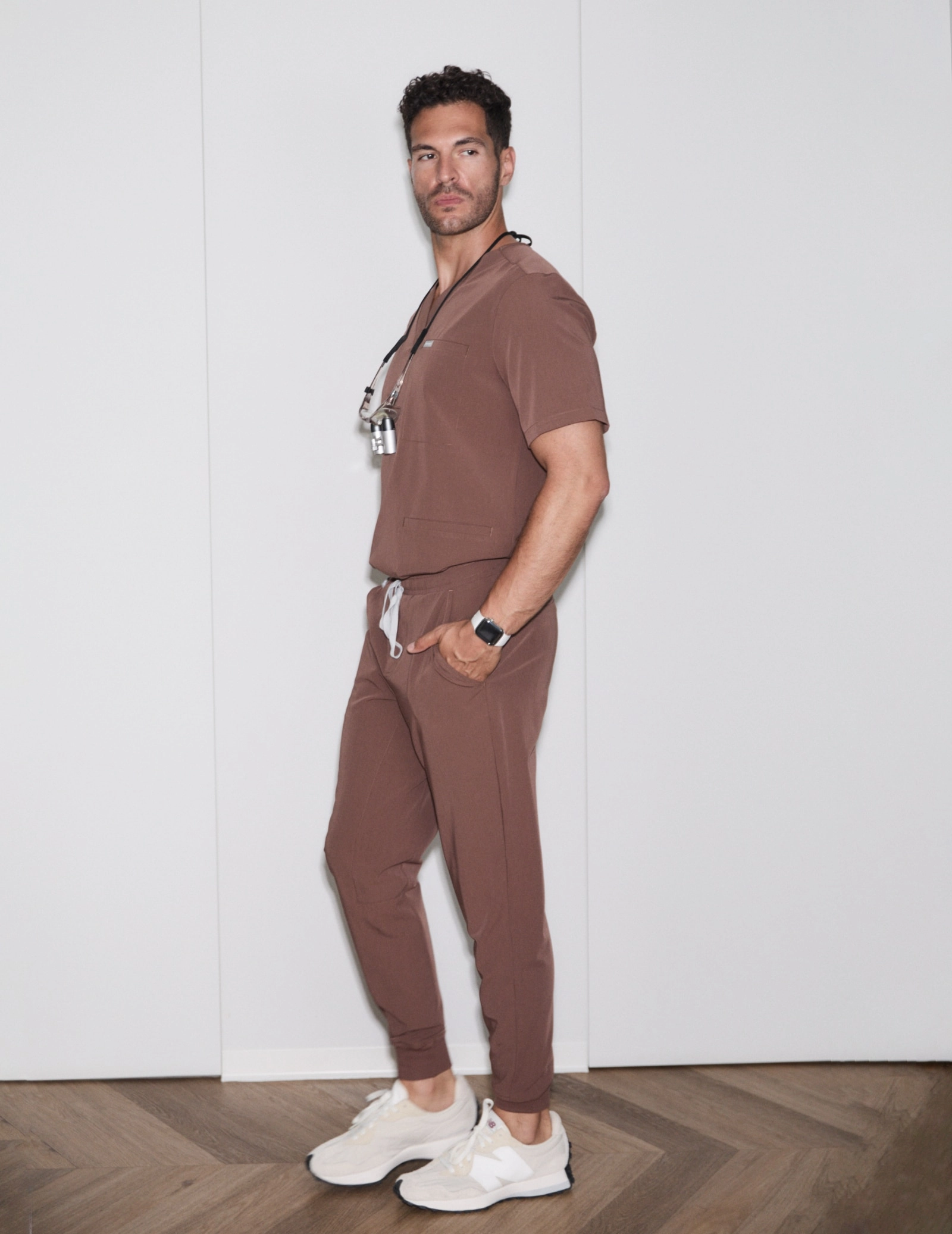 Spodnie Joggery Męskie - MILKY BROWN