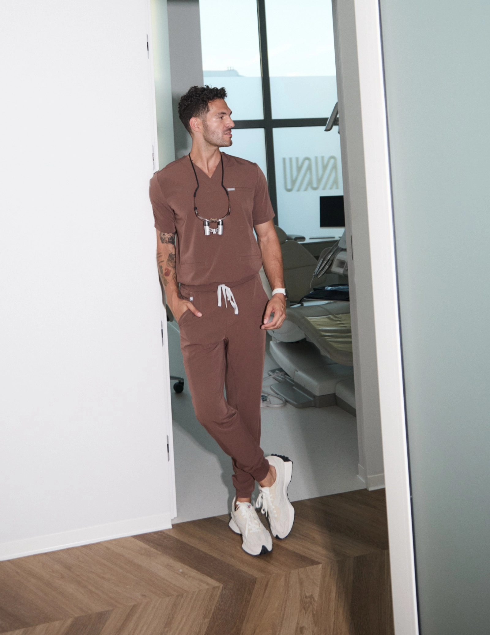 Spodnie Joggery Męskie - MILKY BROWN