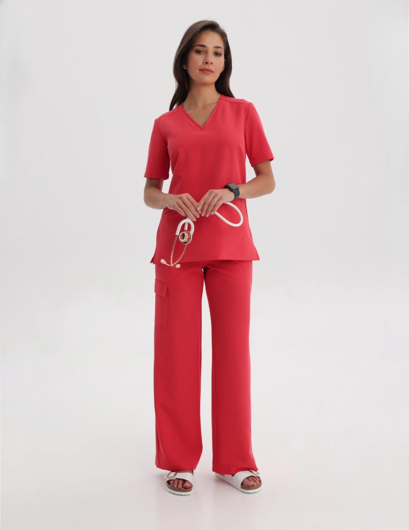 Bluza Medyczna Casy - POP RED Bluza Medyczna Casy - POP RED