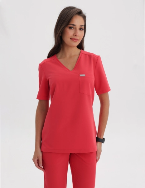 Bluza Medyczna Raya One Pocket - POP RED
