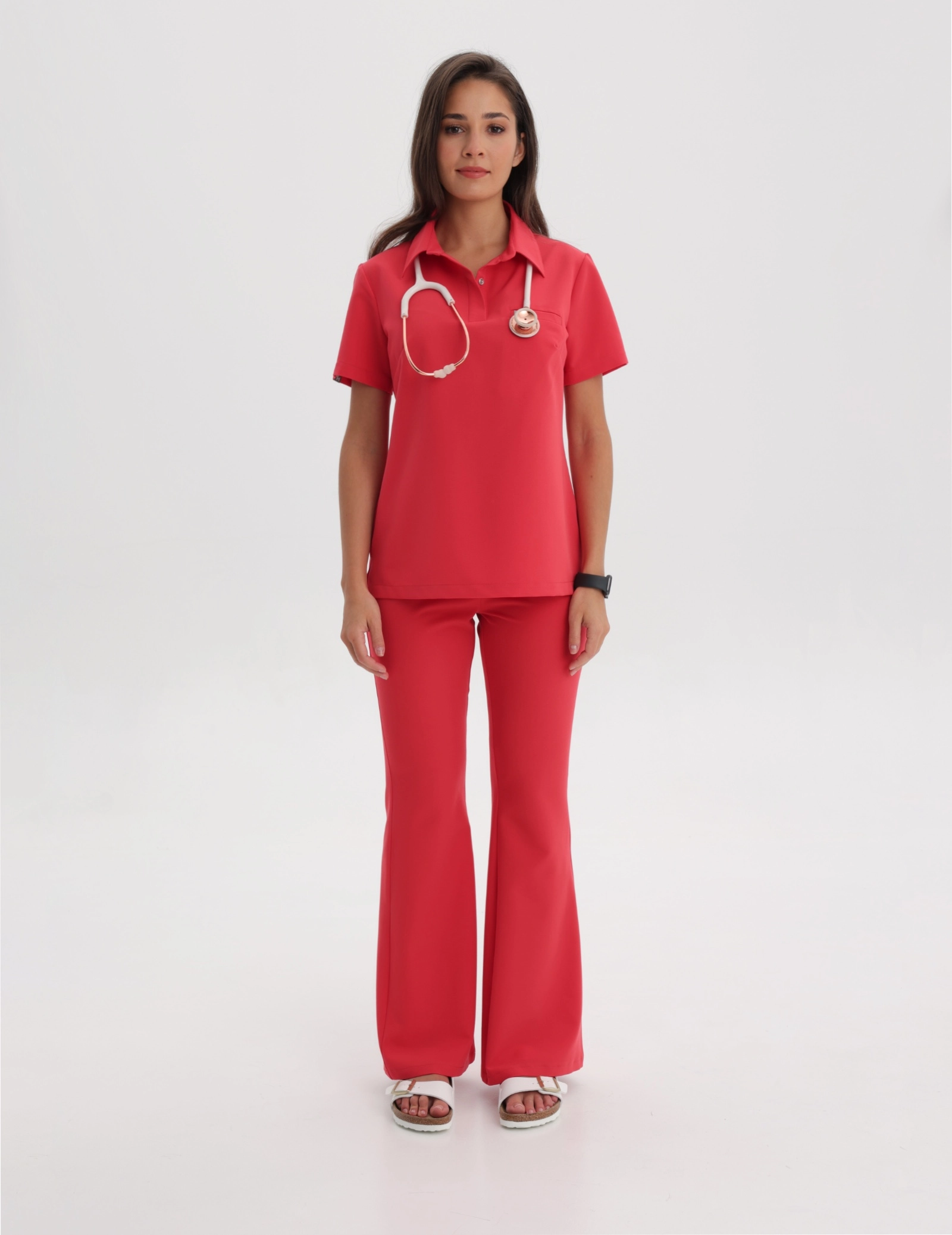 Bluza Medyczna Polo - POP RED