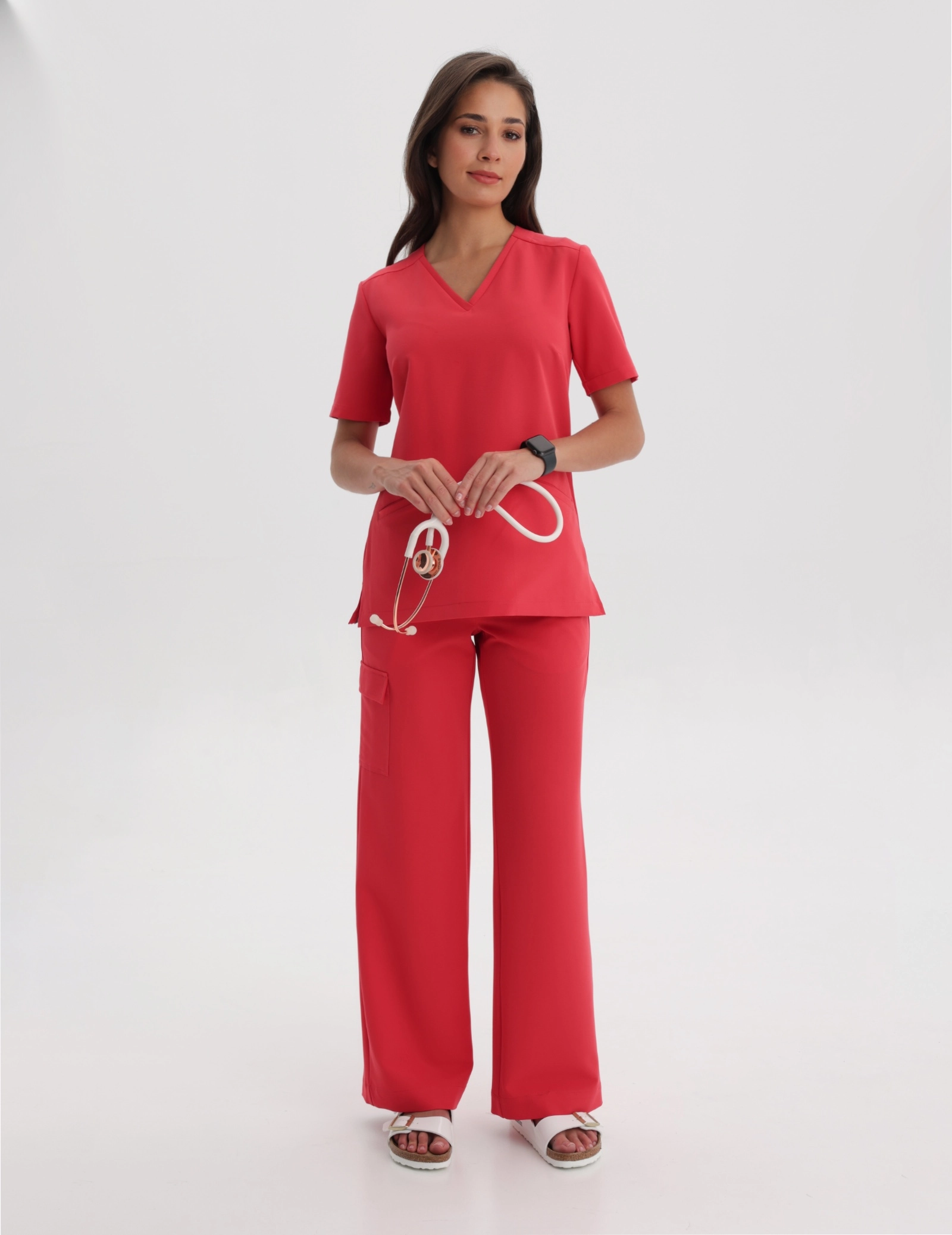 Spodnie Damskie Yoga - POP RED