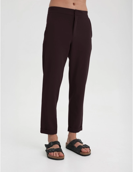 Spodnie Męskie Chinosy - DARK CHOCOLATE