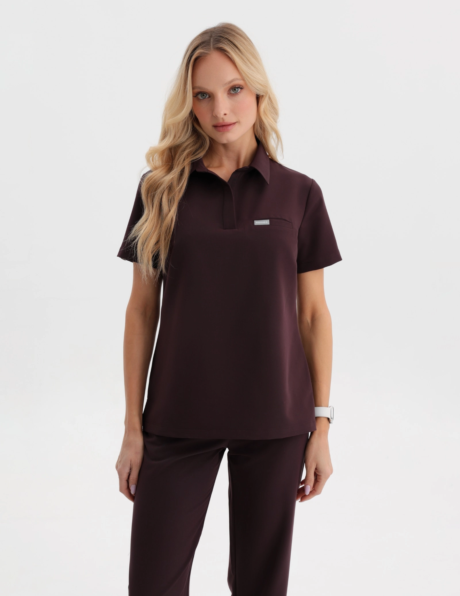 Bluza Medyczna Polo - DARK CHOCOLATE Bluza Medyczna Polo - DARK CHOCOLATE