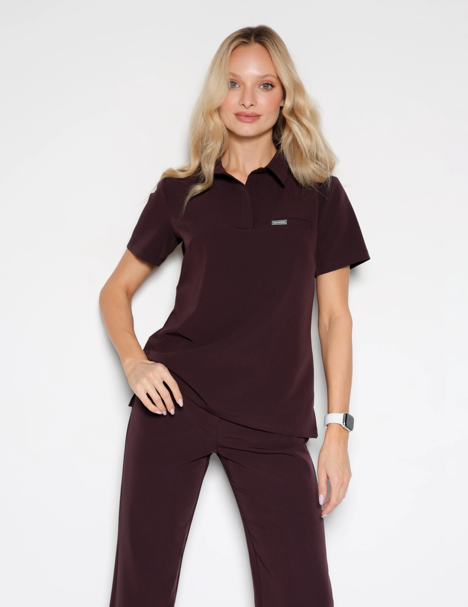 Bluza Medyczna Polo - DARK CHOCOLATE Bluza Medyczna Polo - DARK CHOCOLATE
