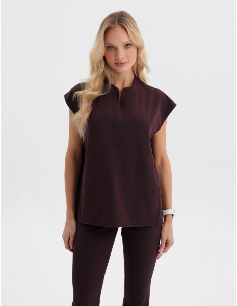 Bluza Medyczna Khloe - DARK CHOCOLATE