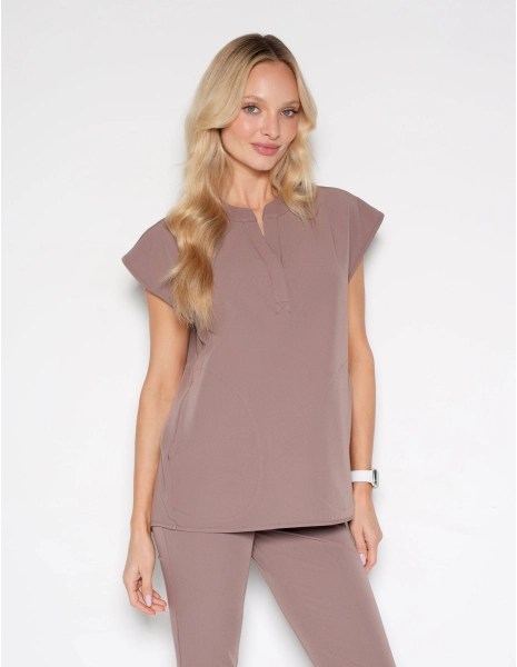 Bluza Medyczna Khloe - MOCHA