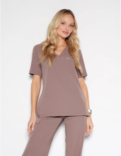 Bluza Medyczna Raya One Pocket - MOCHA