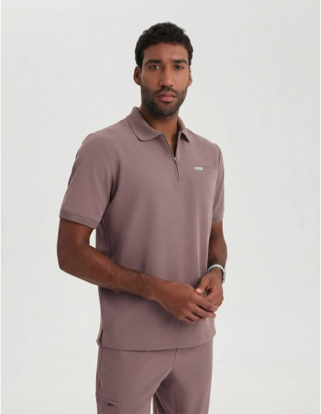 Bluza Medyczna Polo Męska - MOCHA