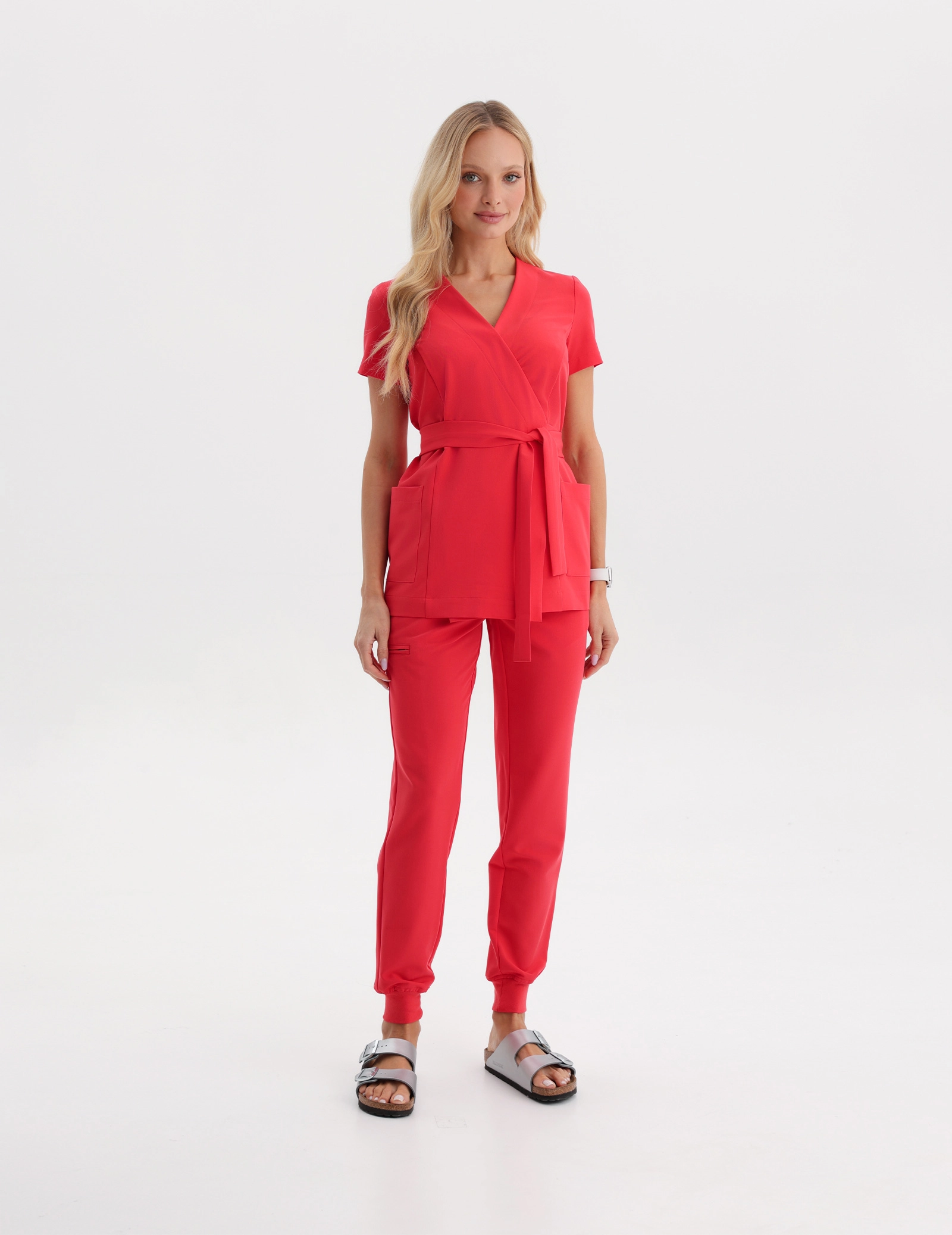 Spodnie Joggery Damskie - POP RED