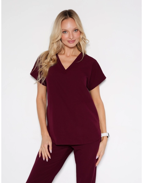 Bluza Medyczna Kendall - BURGUNDY