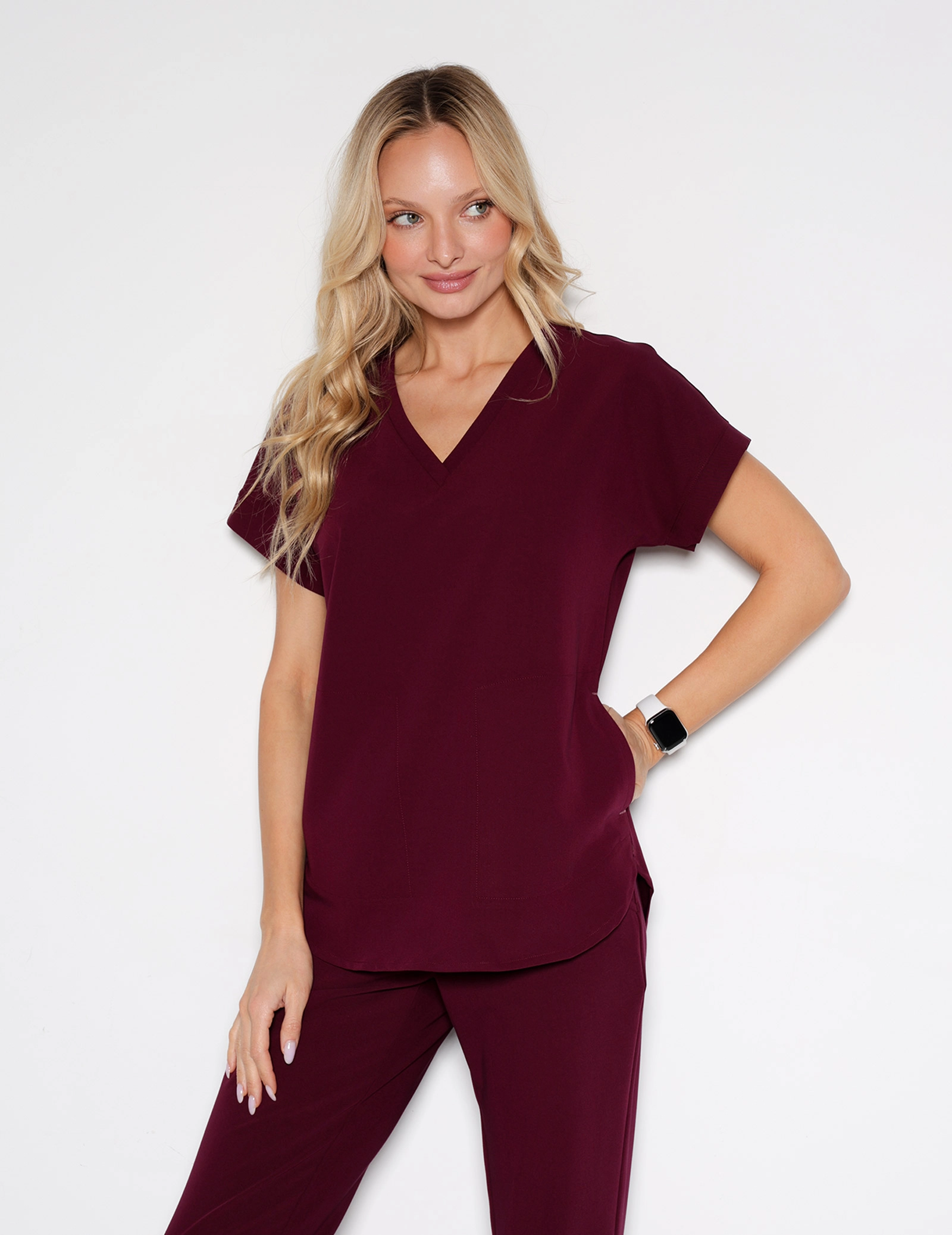 Bluza Medyczna Kendall - BURGUNDY