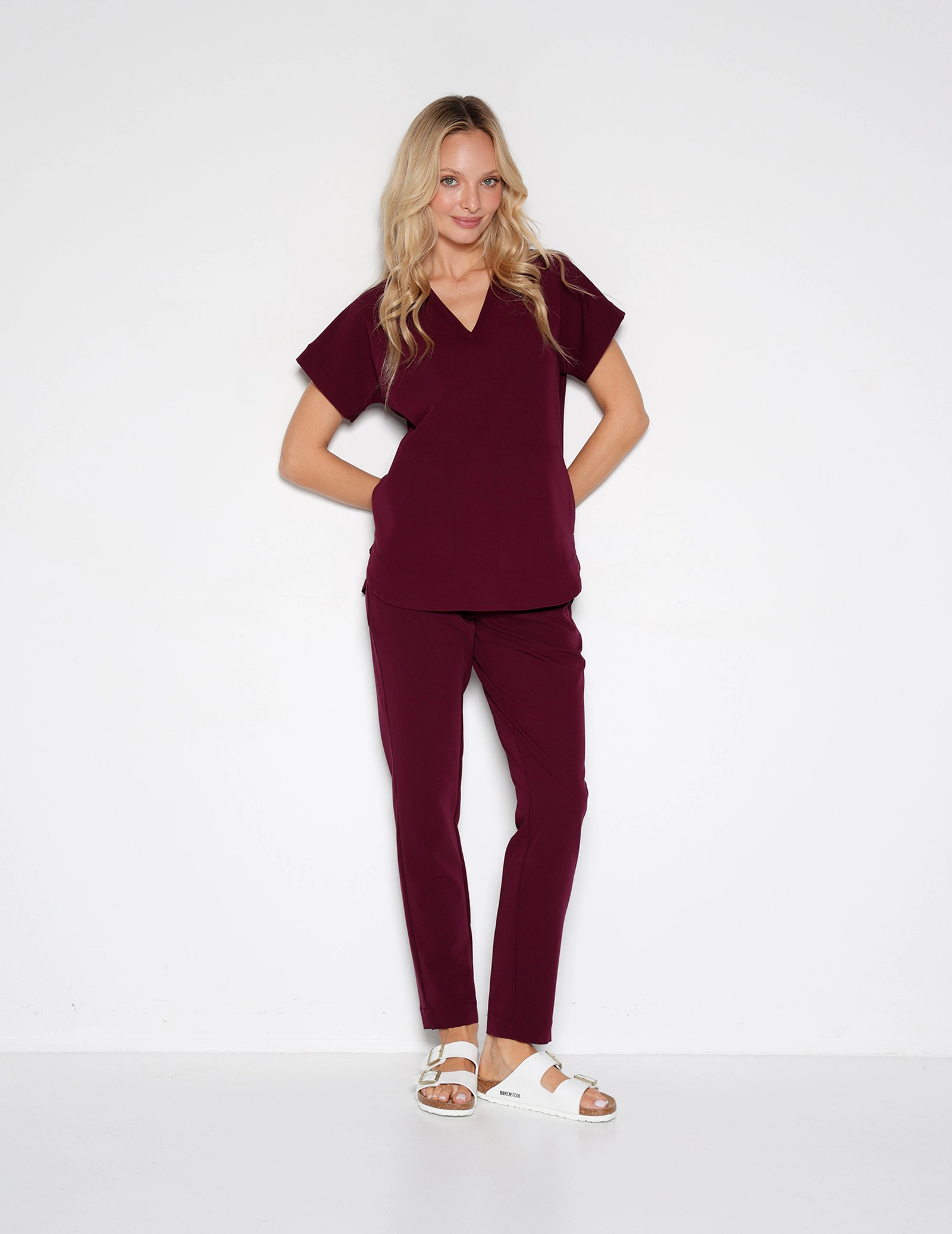 Bluza Medyczna Kendall - BURGUNDY