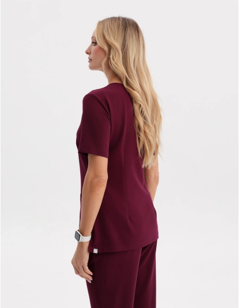 Bluza Medyczna Casy - BURGUNDY