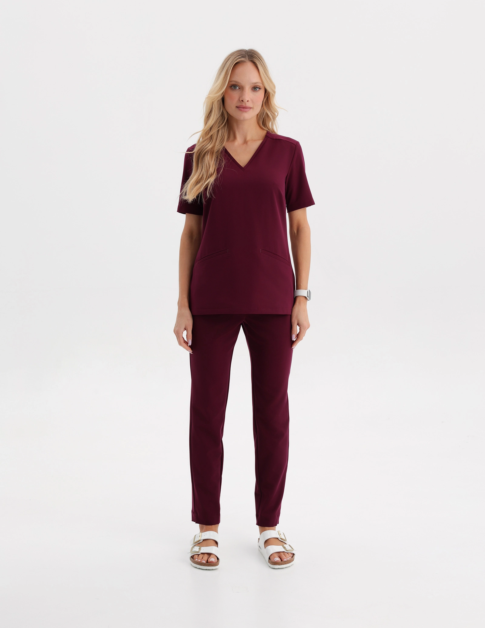 Bluza Medyczna Casy - BURGUNDY Bluza Medyczna Casy - BURGUNDY