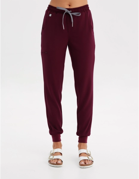 Spodnie Joggery Damskie - BURGUNDY