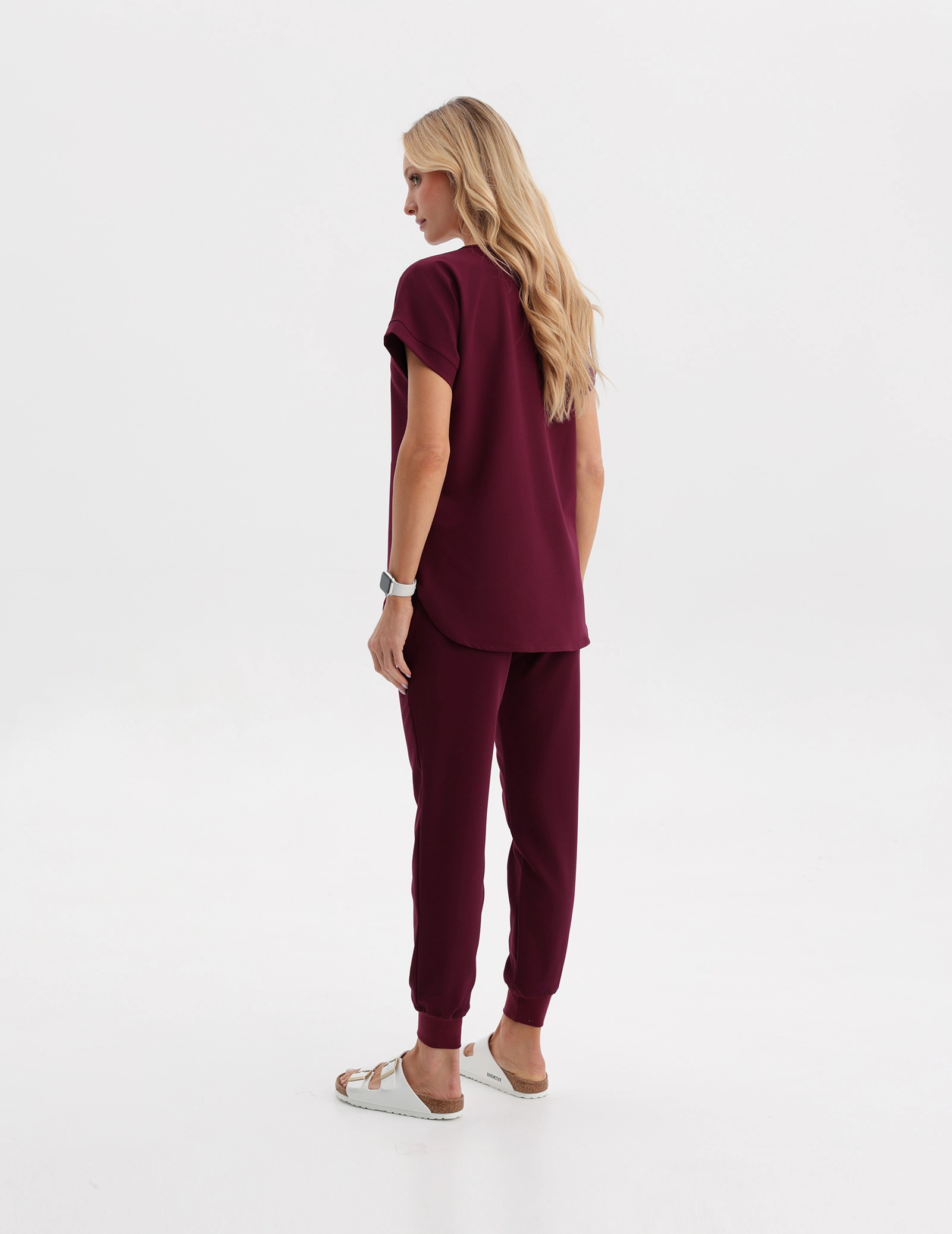 Spodnie Joggery Damskie - BURGUNDY
