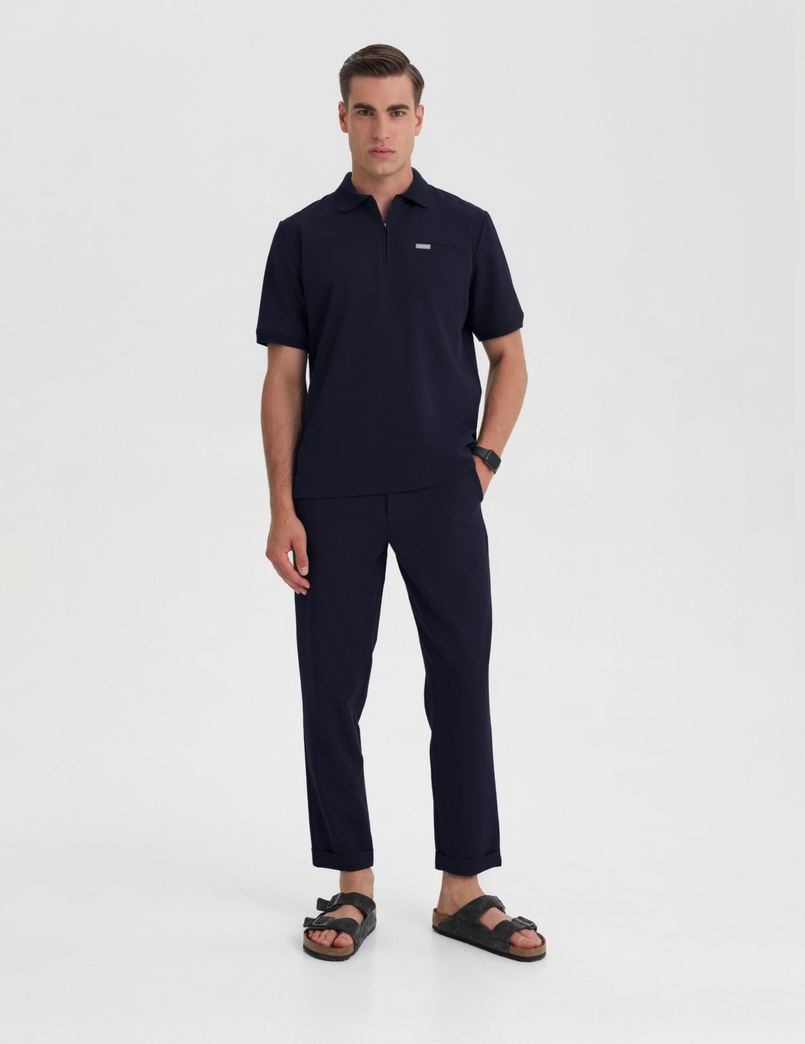 Bluza Medyczna Polo Męska - DARK NAVY Bluza Medyczna Polo Męska - DARK NAVY