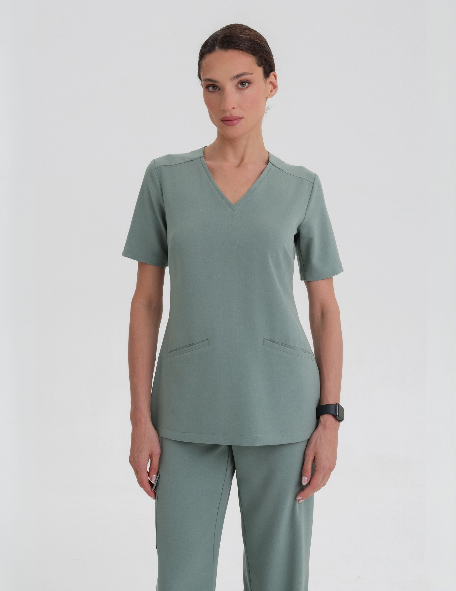Bluza Medyczna Casy - DUSTY GREEN