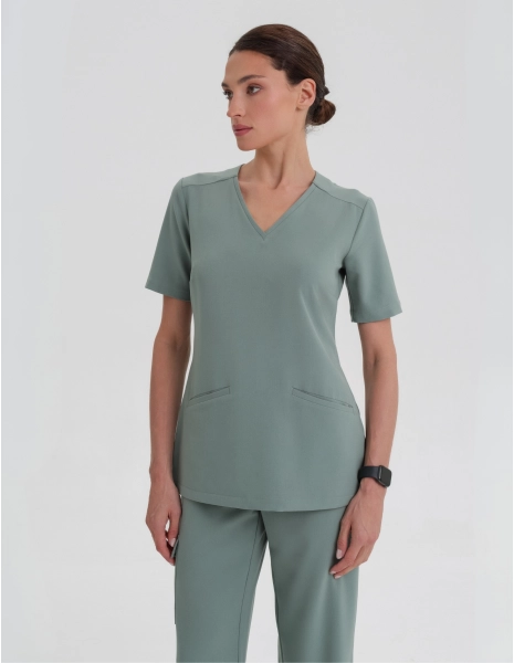 Bluza Medyczna Casy - DUSTY GREEN