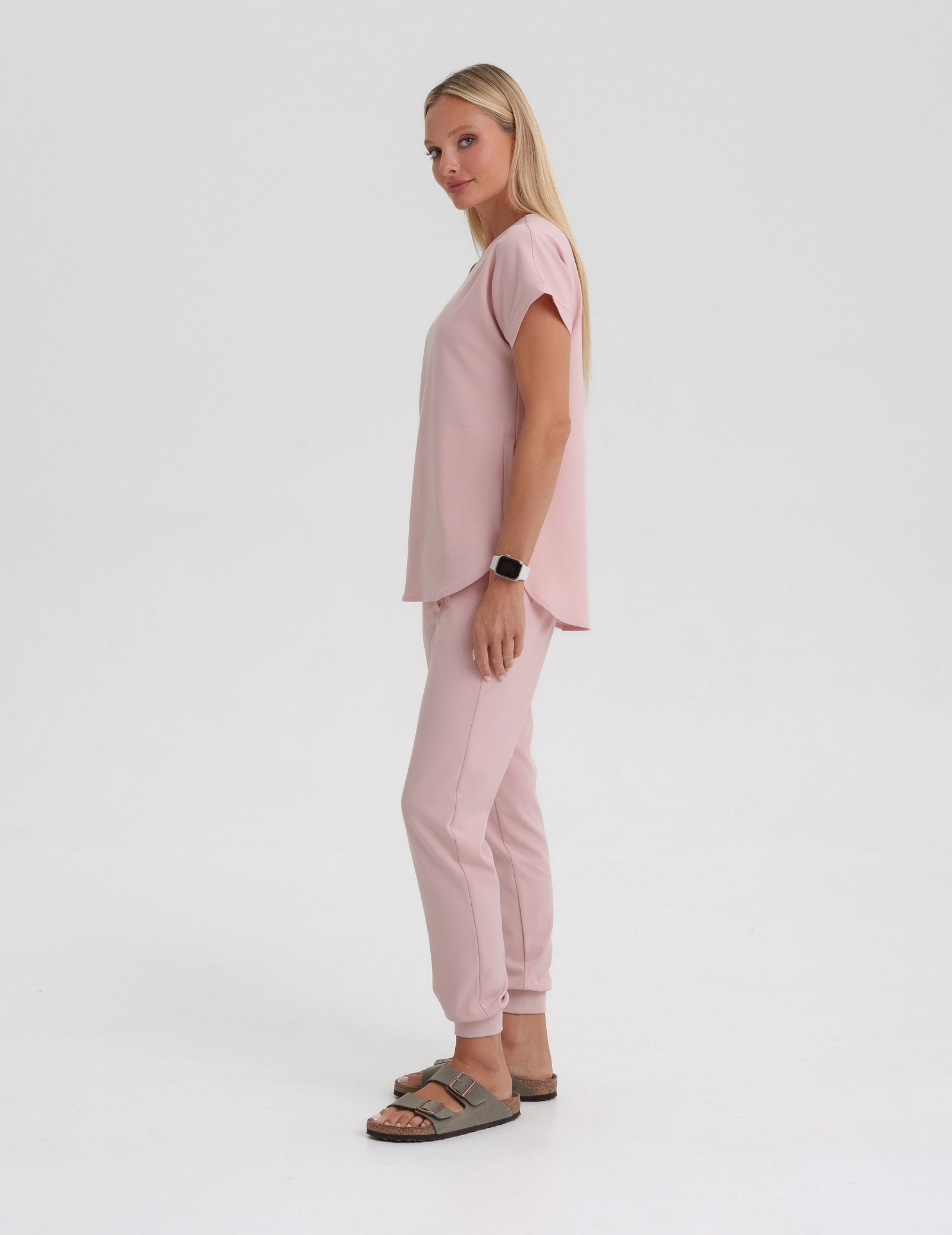 Spodnie Joggery Damskie - DUSTY ROSE